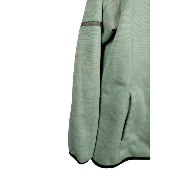 Womens M Mint Green Full Zip-Up Reflective Athletic Jacket With Pockets - Picture 10 of 11